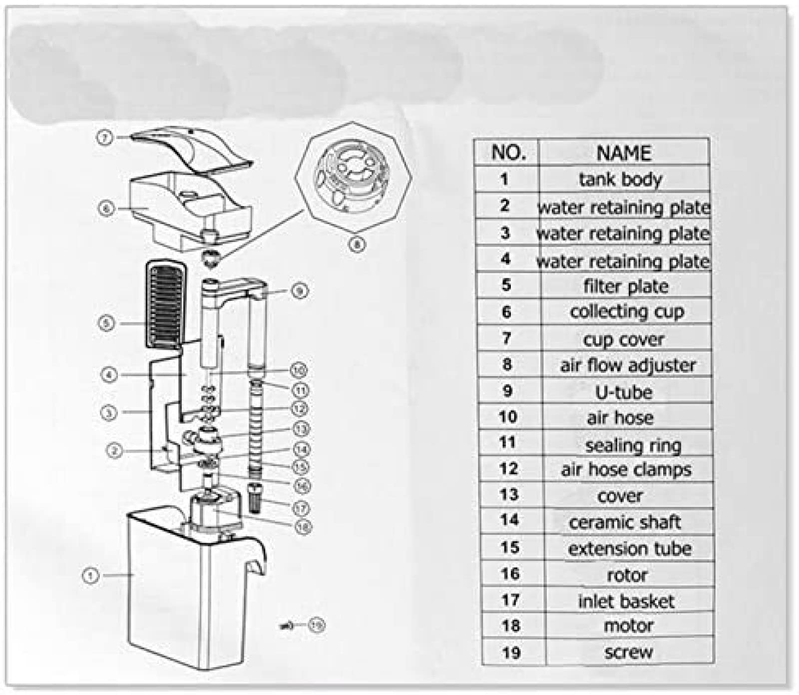 Tanque de Peces Accesorios para Tanque De Agua Acuario Skimmer De Proteínas para Colgar En La Pared Tanque De Peces Marinos Filtro Skimmer Externo Eficiente 6.6W 69Tranquilidad