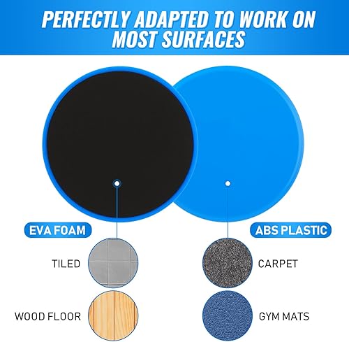 Miniatura 9 de Wettarn 24 unidades de deslizadores de núcleo para entrenar ejercicio abdominal, discos deslizantes de entrenamiento de doble cara, deslizadores de