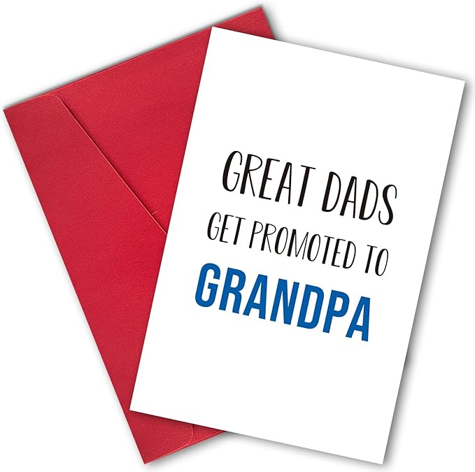 Qiliji Opa-Karte – Schwangerschafts-Enthüllungskarte Für Werdende Väter, „Great Dads Get Promoted To Opa“