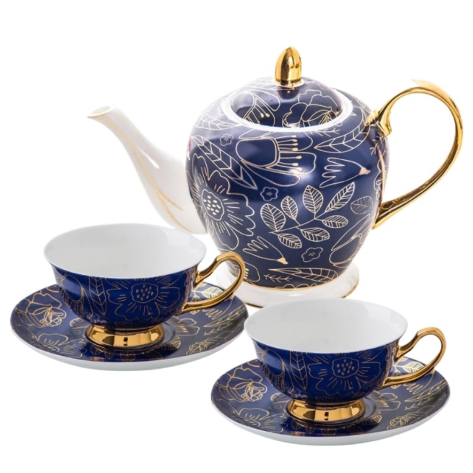 Zestaw Do Herbaty Czajniczek Nowoczesny czajniczek Ceramiczny opalany w wysokiej temperaturze Zestaw do herbaty domowego biura Akcesoria Kuchenne