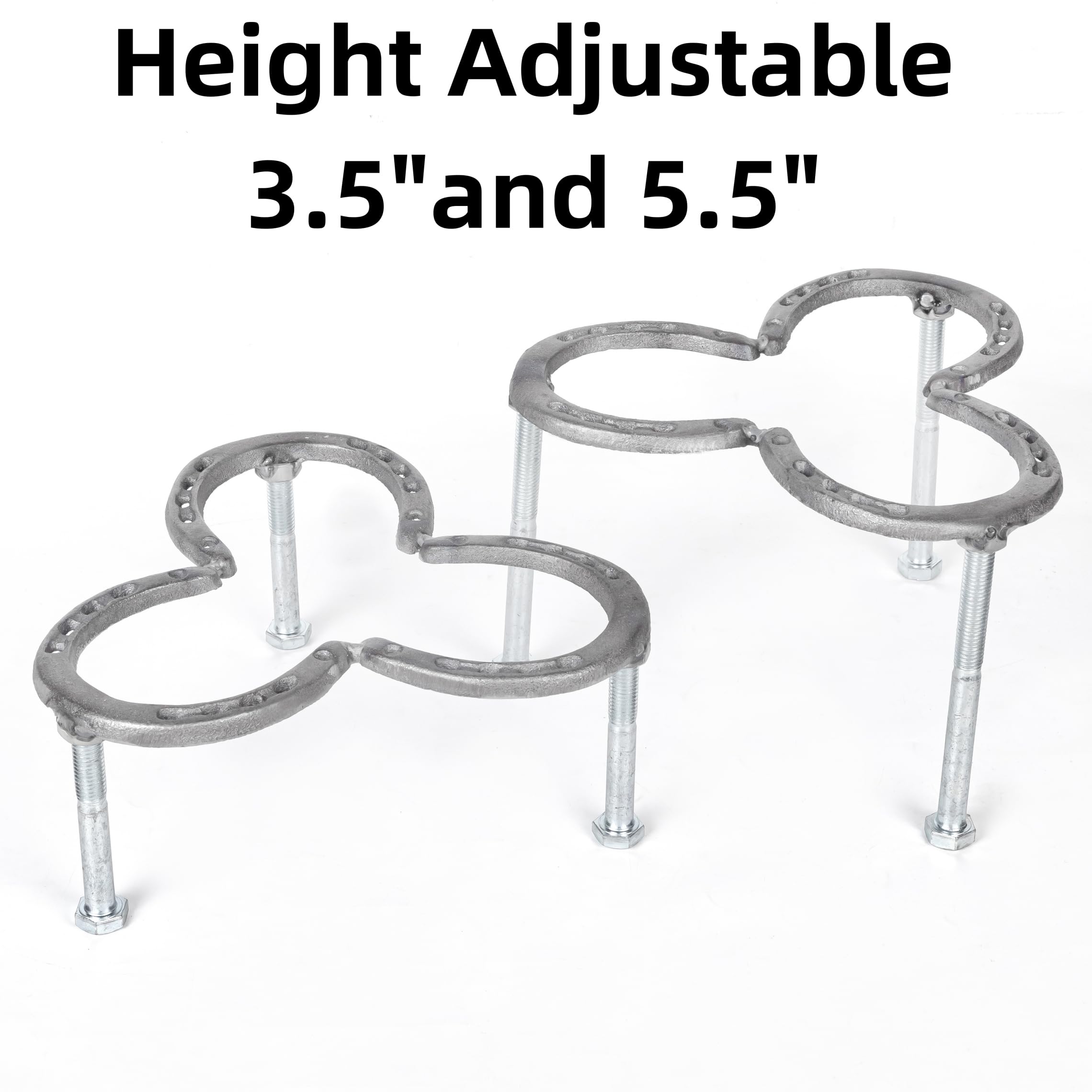 Trípode de campamento, trípode de fogata, trípode para horno holandés, mesa de horno holandés para cocinar, herraduras de acero, con patas de altura ajustable, ideal para cocinar fogatas 3
