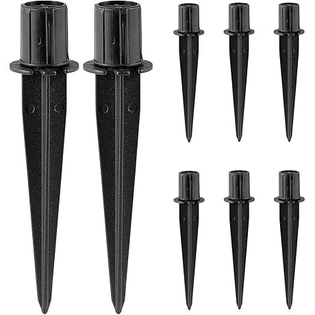 8 Pack Metal Stakes for Solar Light Outdoor