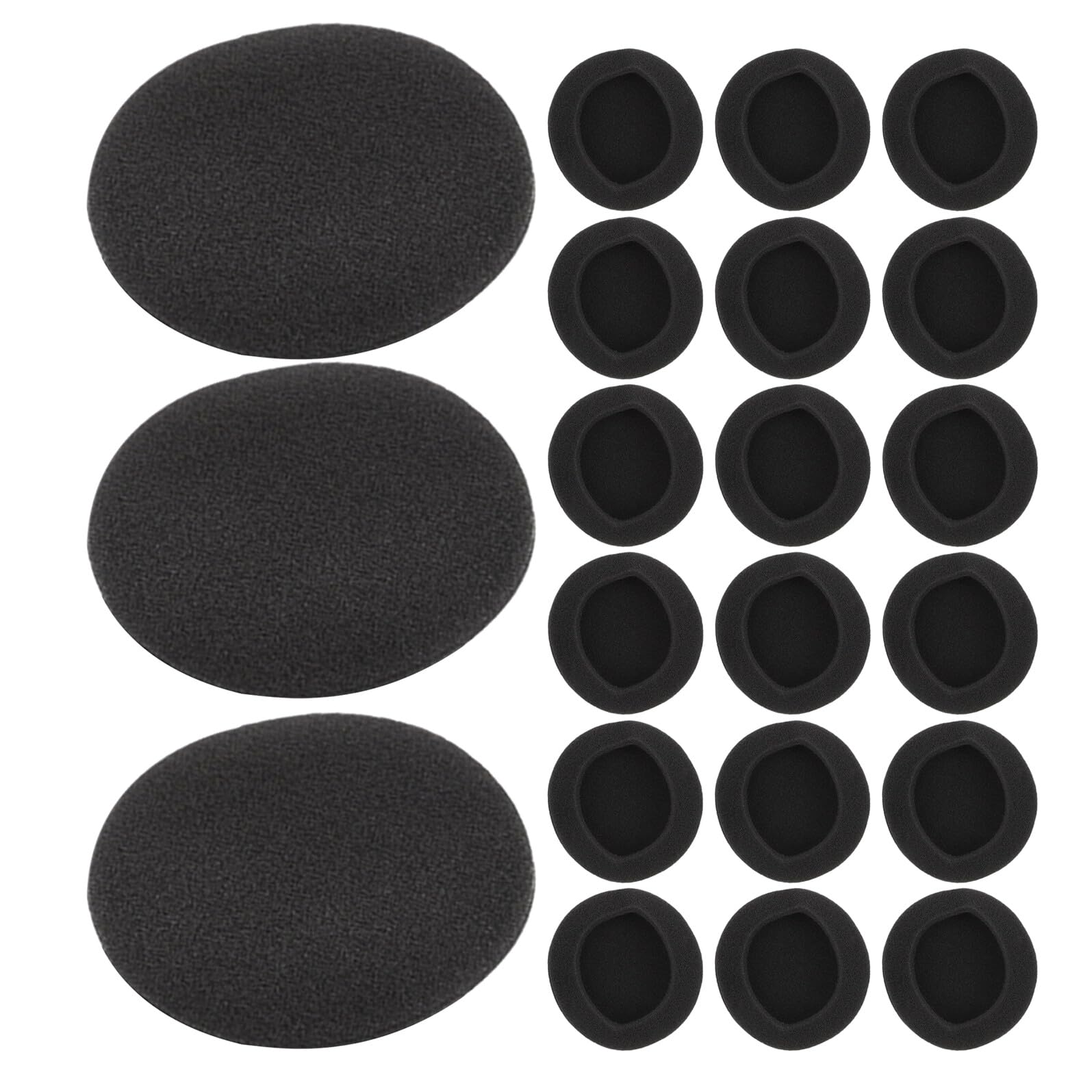 Lot de 24 Coussinets de Rechange en Mousse 55 MM Housses d'oreille Confortables et Respirantes de Bruit Améliorée Compatibles Plupart des Casques Audio de Bureau Loisirs