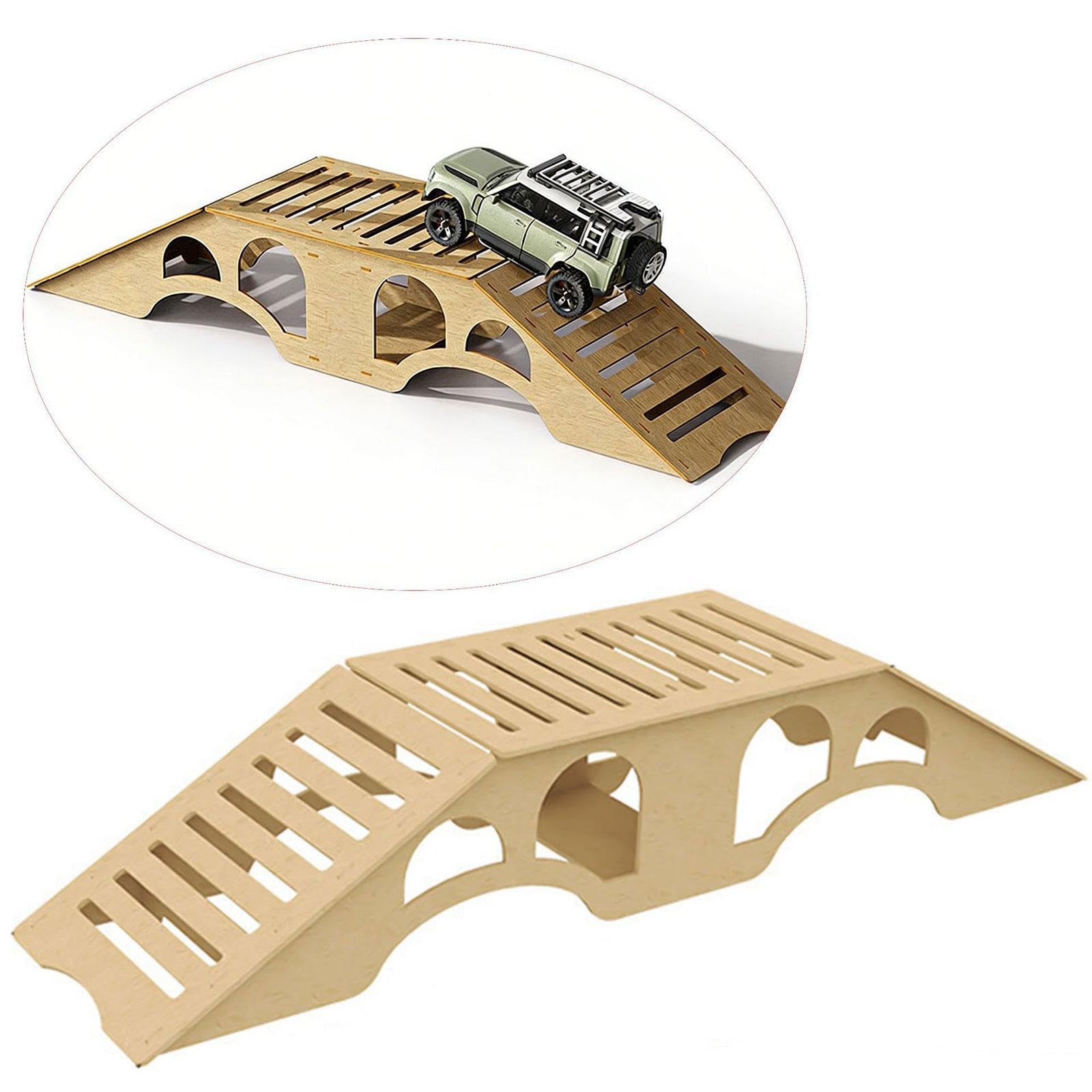 Ostacoli in Legno per Modellismo RC, Ostacoli Realistici per Simulazione, Strumento Fai da Te, Idea Regalo, Accessori per Modelli 1/18, 1/30, SCX30, S, Pendio Ripido
