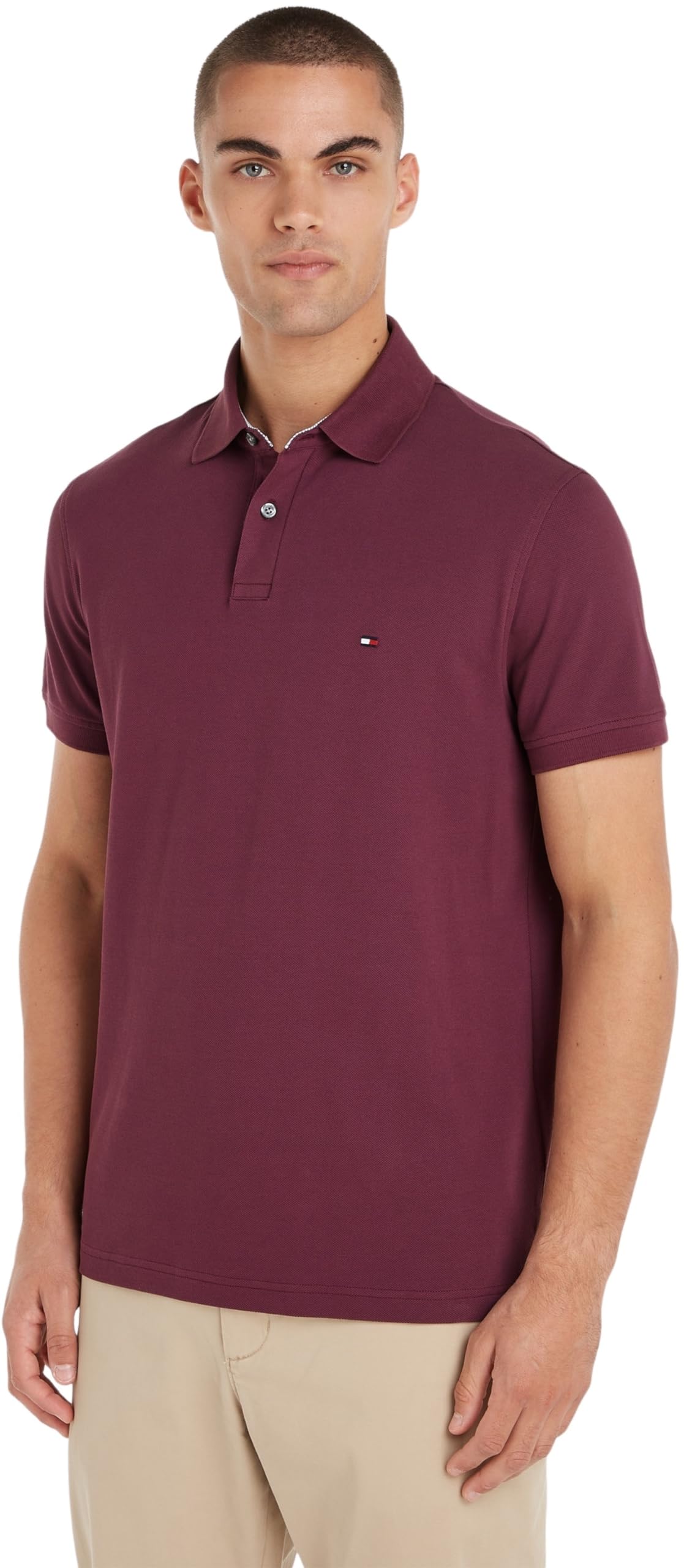 Tommy Hilfiger Polo de Manga Corta Hombre Regular Fit con Botones