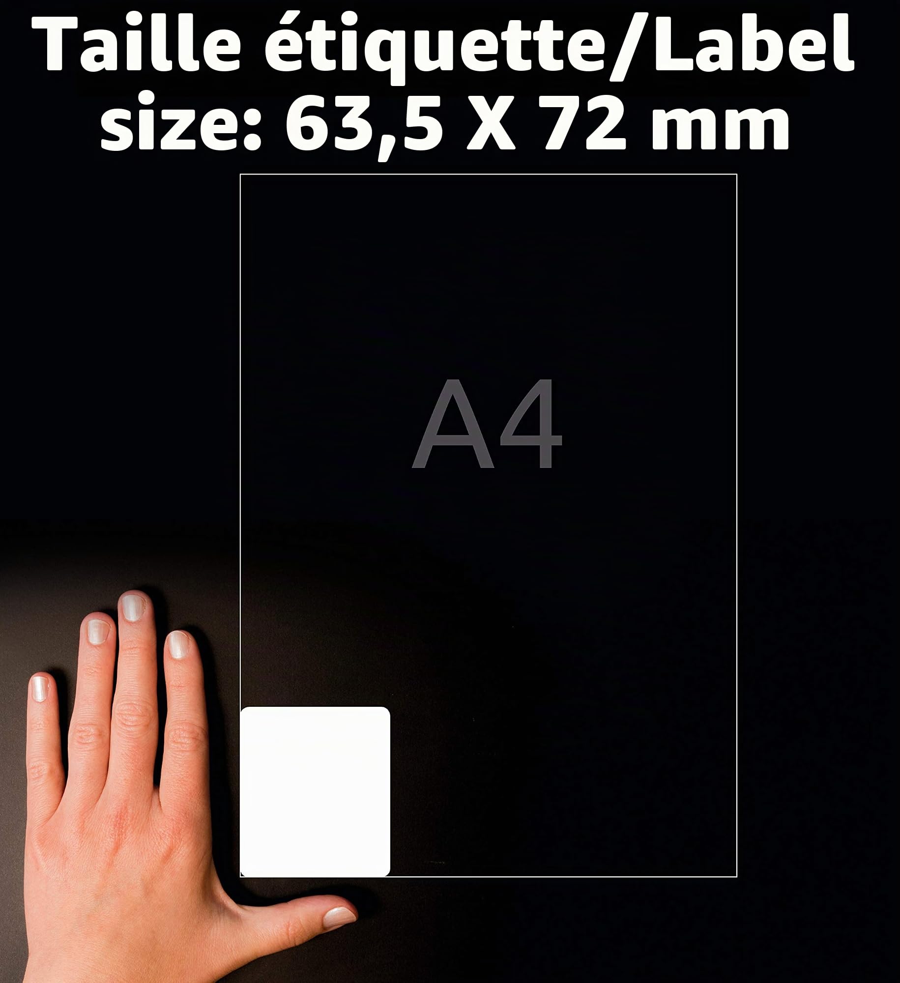 Avery zweckform l 7164–100, d'étiquettes 63,5 x 72 mm, 100 feuilles/1200 étiquettes blanc