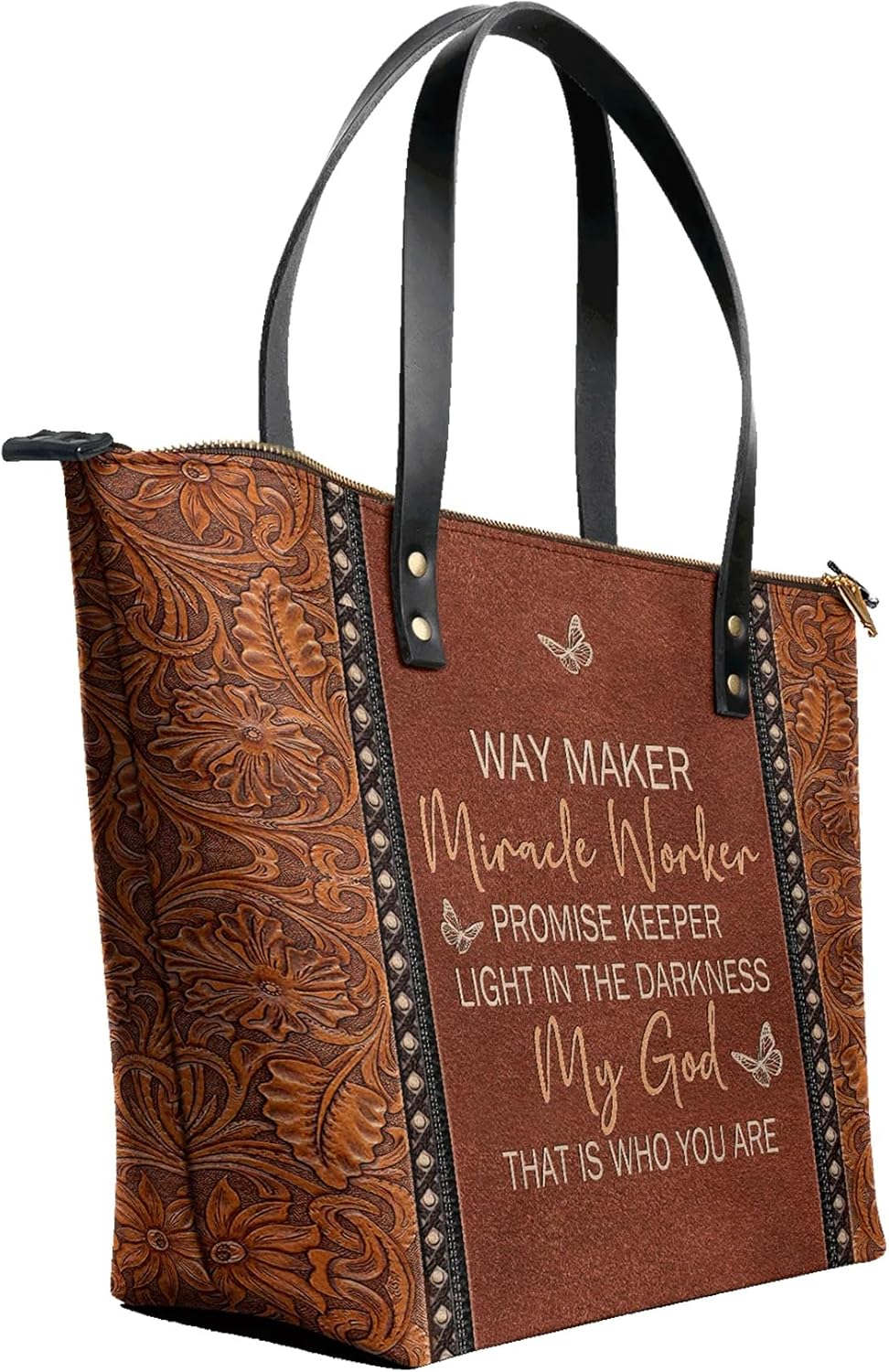 Bible Premium Vegan Leather Tote Bag For Christian Women, Medium, Valentine's Day Gifts for Women, Wife, or Mother - Image 4