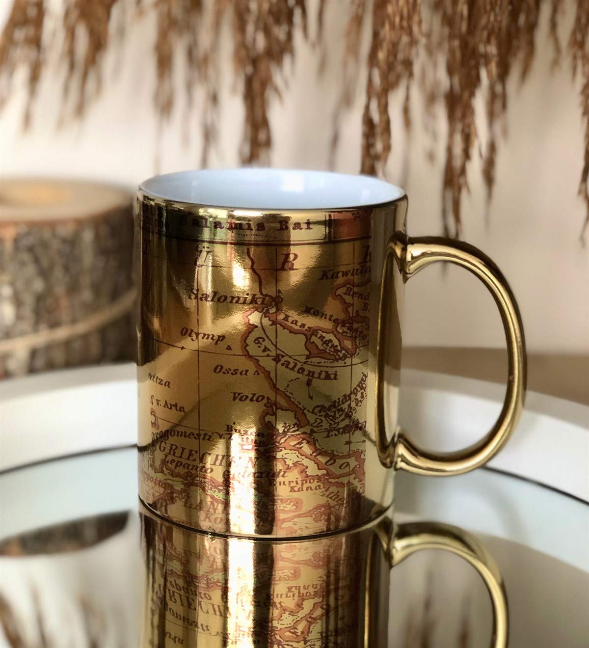 giftmoda Travel Journal Tasarımlı Gold Kupa