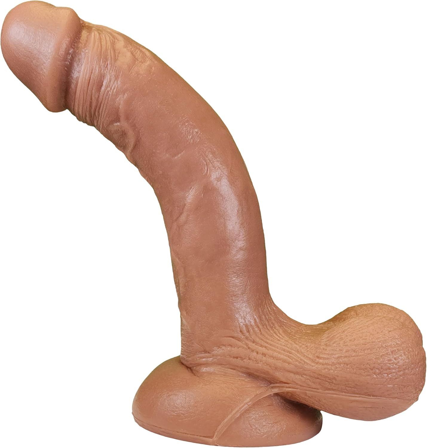 The Ninja by FUKENA - 7.25" Insertable x 5.3" Girth (1.65" Width) Posable Realistic Platinum Cured Dual Density Silicone Dildo with Full Movable Balls and Pure Silicone Finish (Medium Skin, No Paint)