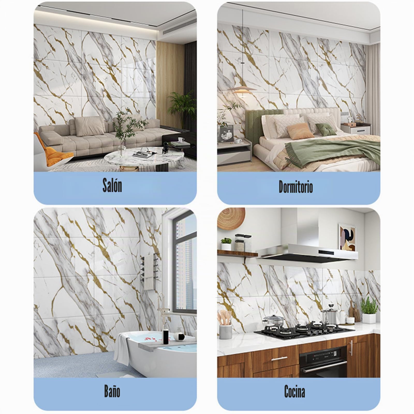 Azulejos Adhesivos BañO,Placas Decorativas Pared PVC,Paneles De Pared Autoadhesivos Efecto MáRmol,Paneles De Pared con DiseñO De MáRmol,Adecuado para Muro,Suelos Y Cocinas