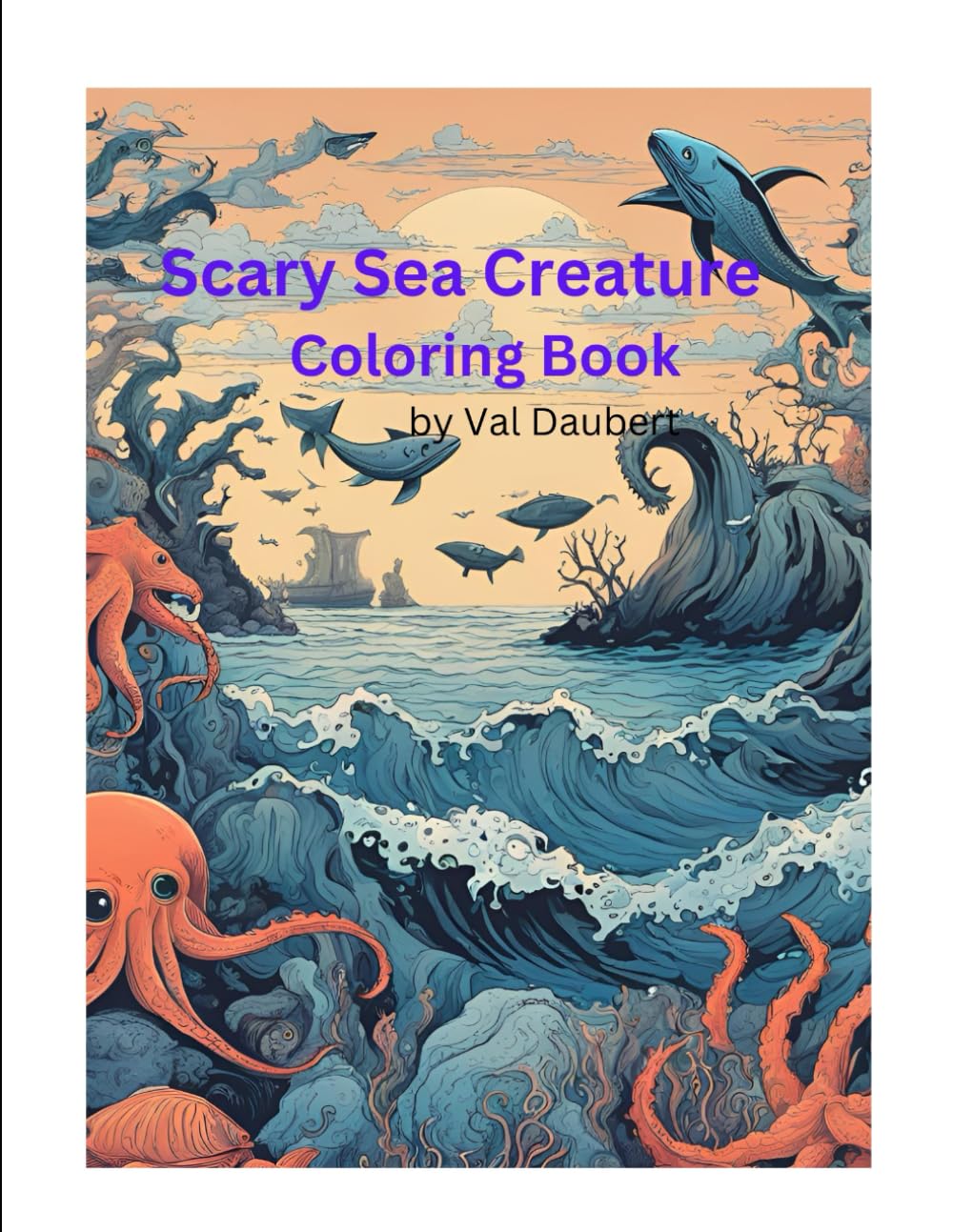 Scary Sea Creature: Coloring Book