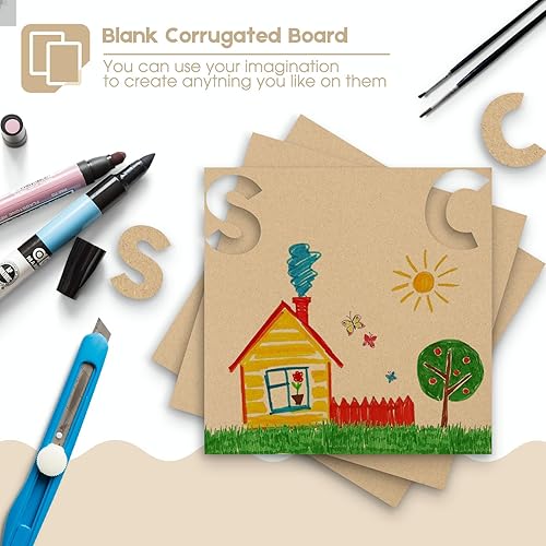 Miniatura 60 de Golden State Art, Paquete de 10 hojas de cartón corrugado de 9 x 12 pulgadas, almohadillas de cartón plano para embalaje, correo o manualidades