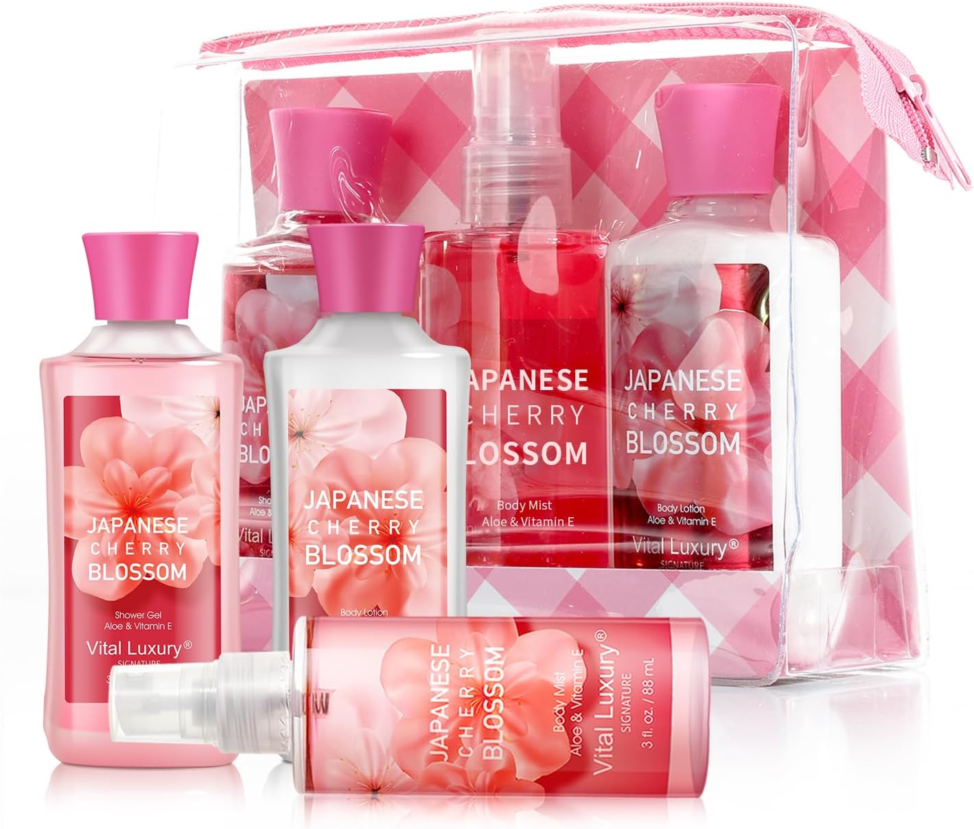 Amazon.com: Bath and Body Gift Set for Women & Girls, Japanese Cherry ...