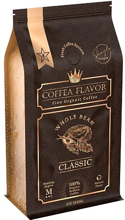 Organic Whole Bean Coffee Medium Roast (16oz) - Classic Flavored