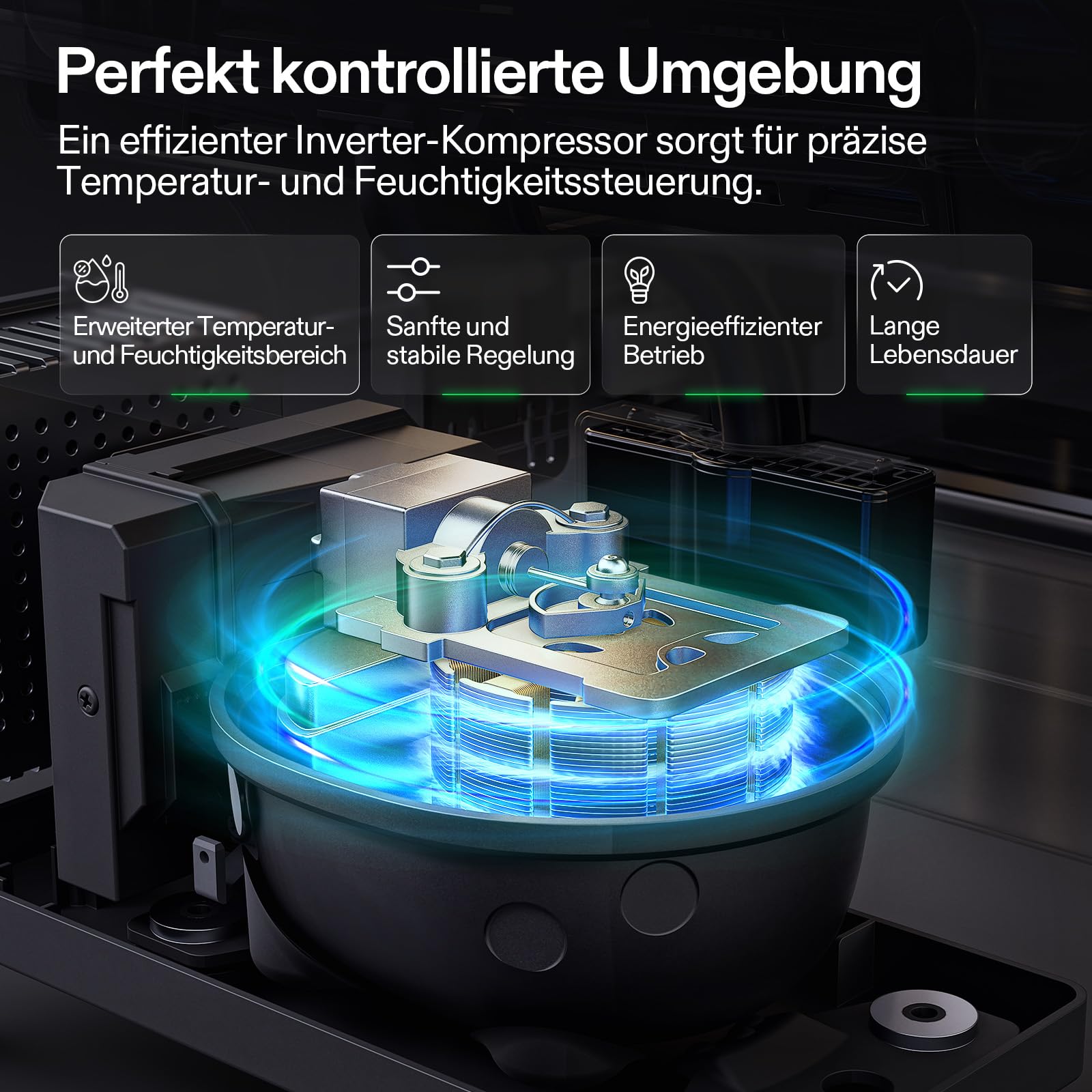 VIVOSUN Smart Post-Harvest Box, Automatischer Trockenschrank mit Temperatur- & Feuchtigkeitskontrolle, Lagerbox mit APP-Steuerung, Individuelle Programme