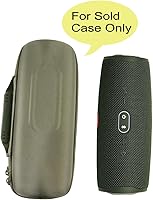 Vista 3 de co2CREA Funda de viaje dura de repuesto para JBL Charge 4 / Repuesto para altavoz Bluetooth impermeable JBL Charge 5 (Funda verde)