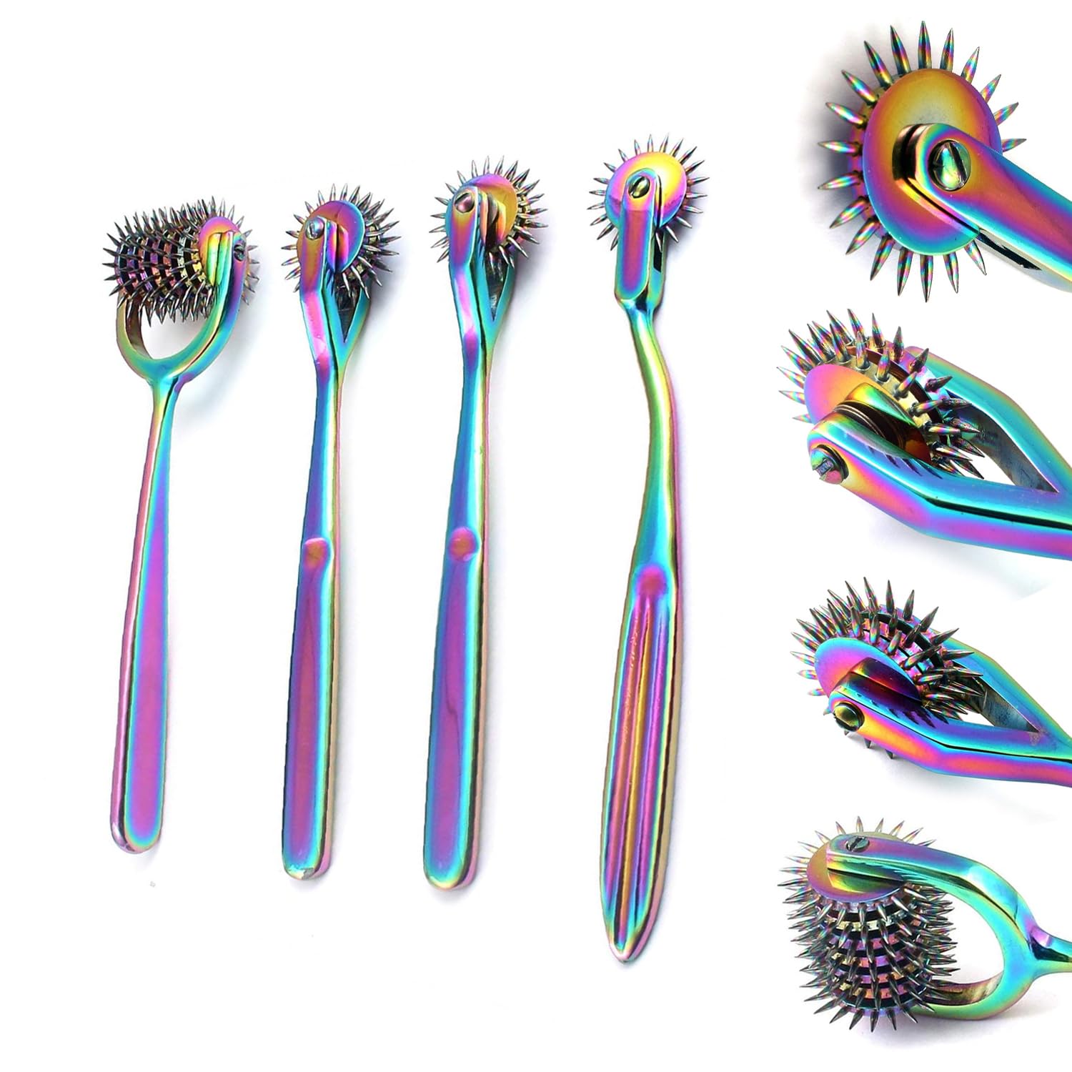 Precise Canada: Set of 4 Wartenberg Neurological Pin Wheel Pinwheel 1, 2, 3 & 7 Head Diagnostic Multi Color Rainbow