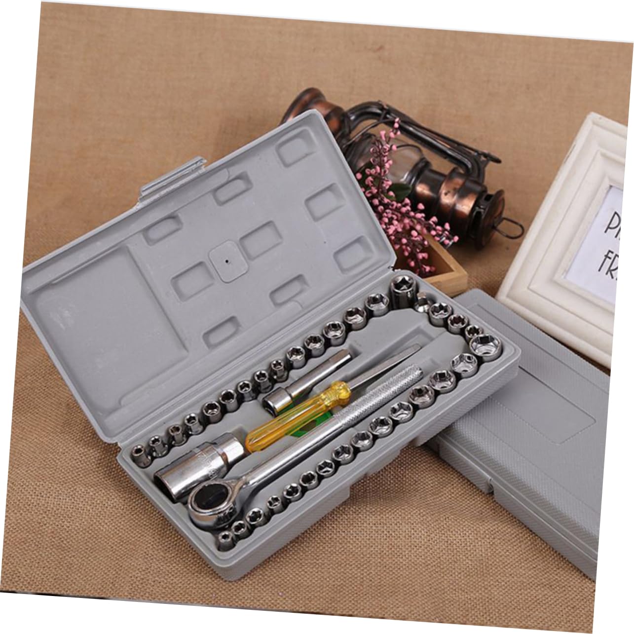 SHINEOFI Kit De Herramientas De Reparación De Automóviles Llaves De Tubo Combinación De Llaves De Tubo Herramientas Manuales De Mango Para Automóviles y Motocicletas