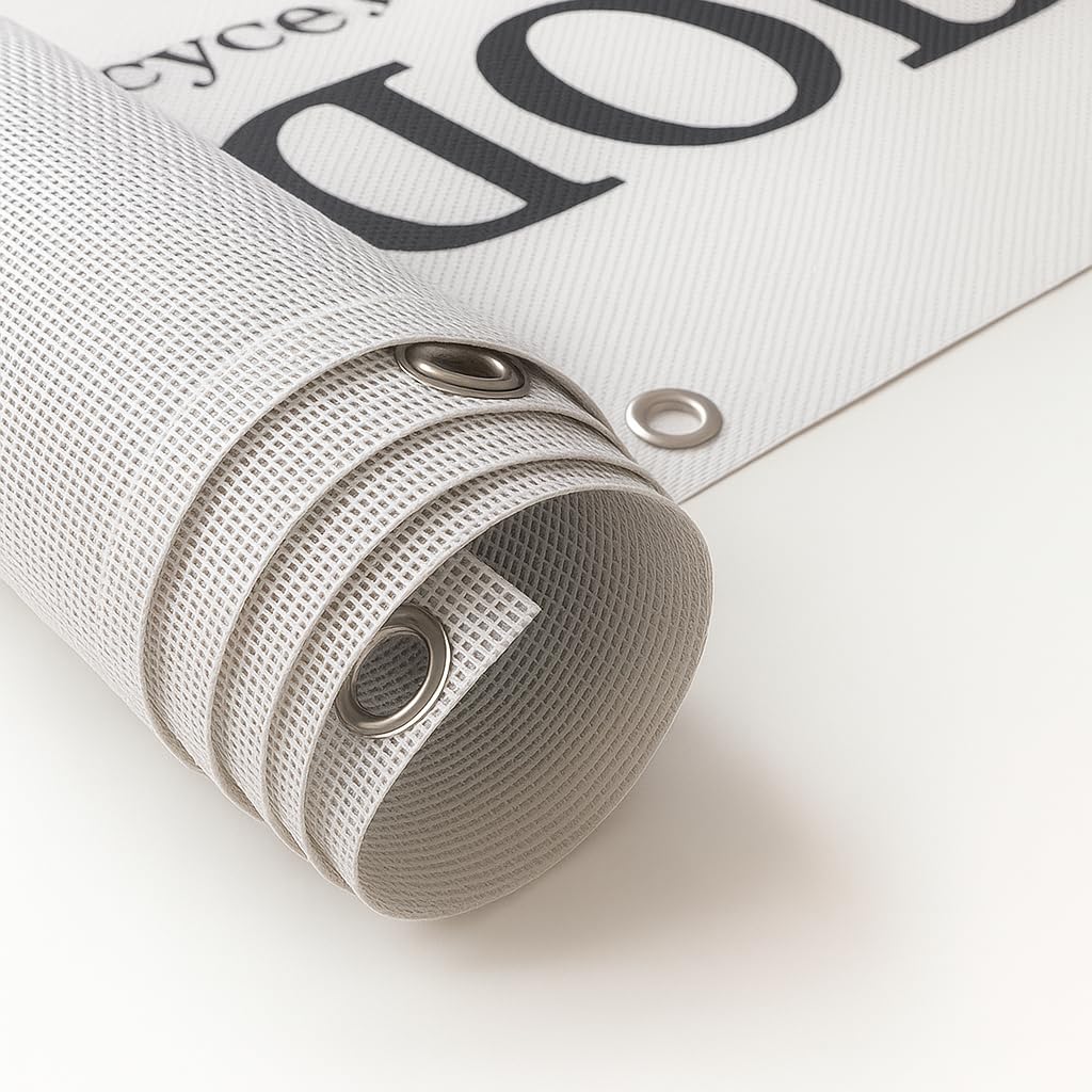 Oedim Lona Publicitaria Personalizada, Pancarta Ideal para Publicidad, 100x100cm, Fabricada en Lona Microperforada 350gr, Incluye Ojales, Resistente al Agua y Al Sol