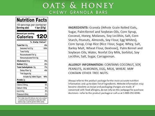 Vista 13 de Sunbelt Bakery Barras de granola masticables con chispas de chocolate, 50 barras de 1.0 onzas (5 cajas)