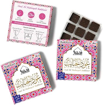 Oud Al Habayeb Bakhoor by Dukhni | 3x9 pc | Rose Oud Incense | Islamic Gift