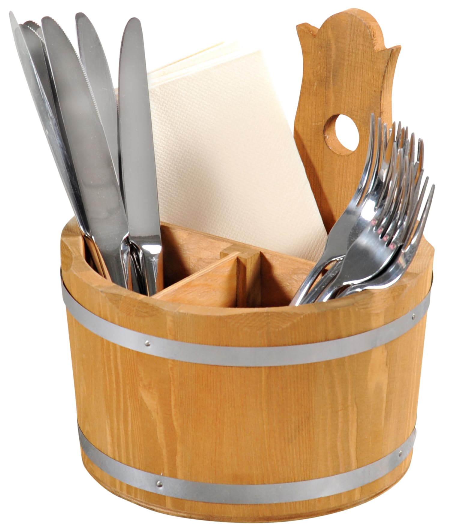 Kesper 69295 / 8er Set Besteckbehälter aus Holz H=20 D=18 cm
