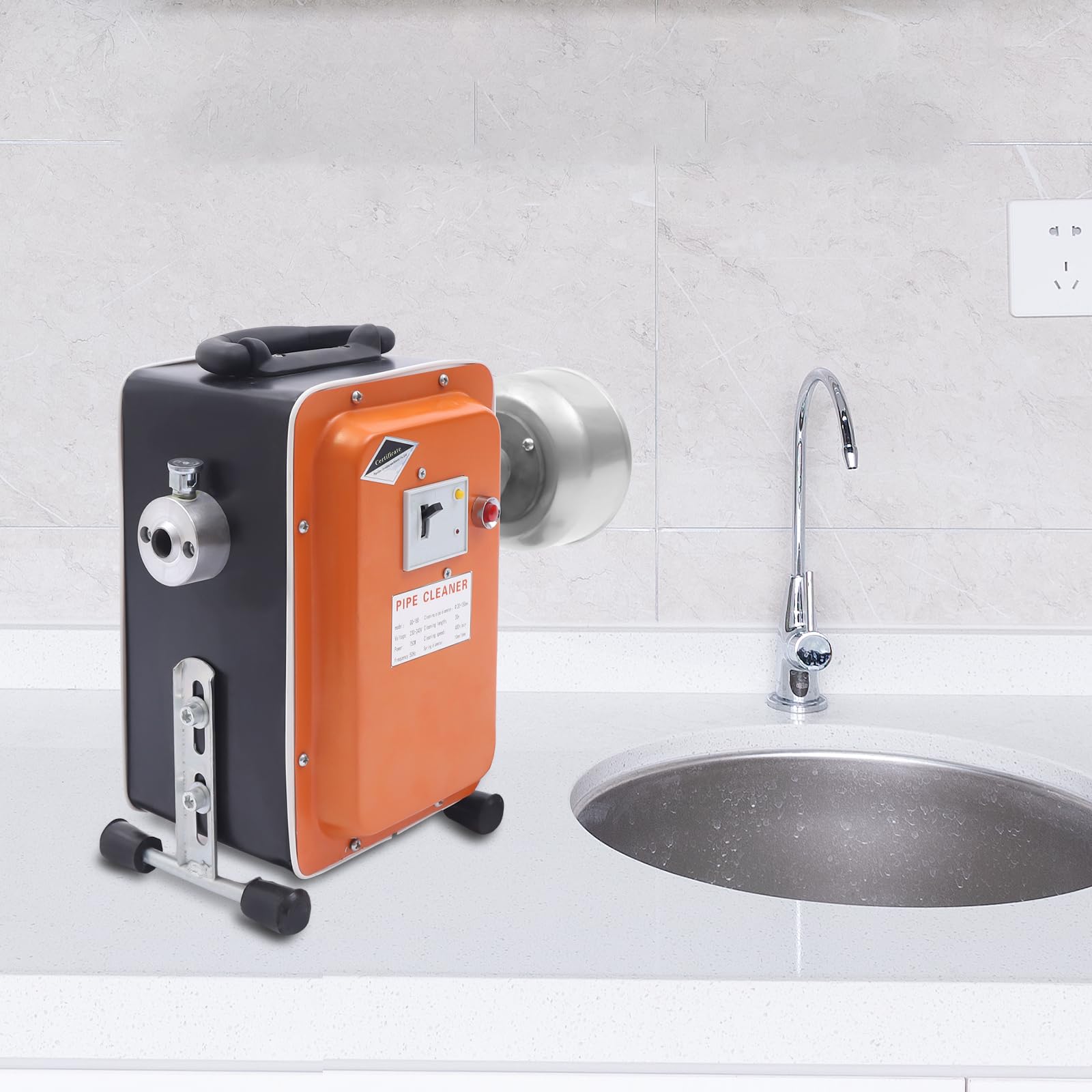 750 W, 400 giri/min, macchina per la pulizia dei tubi, lunghezza di 20 m, pulitore ad alta pressione, pulitore per tubi