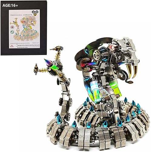 Rompecabezas de metal 3D para adultos, Cobra Snake Punk 3D Metal Puzzle Kit Animales Modelo 1000+PCS Creative Toy Set