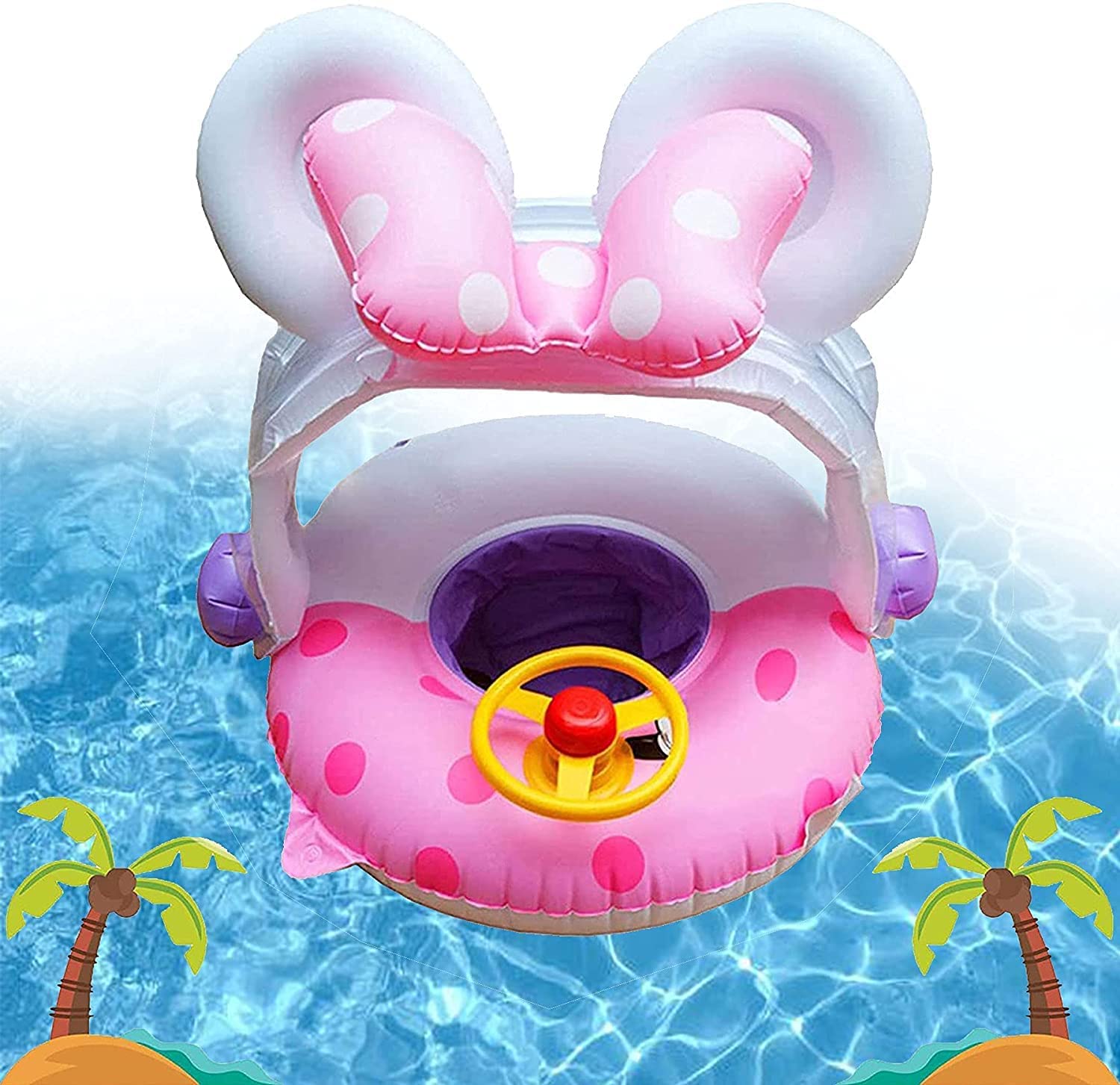 Anillo de natación Inflable para bebé,Asientos de Natación para Bebés,Anillo de Natación Inflable,Apto para niños de 6 a 36 Meses,Flotador De Natación para Bebés,Anillo de Natación