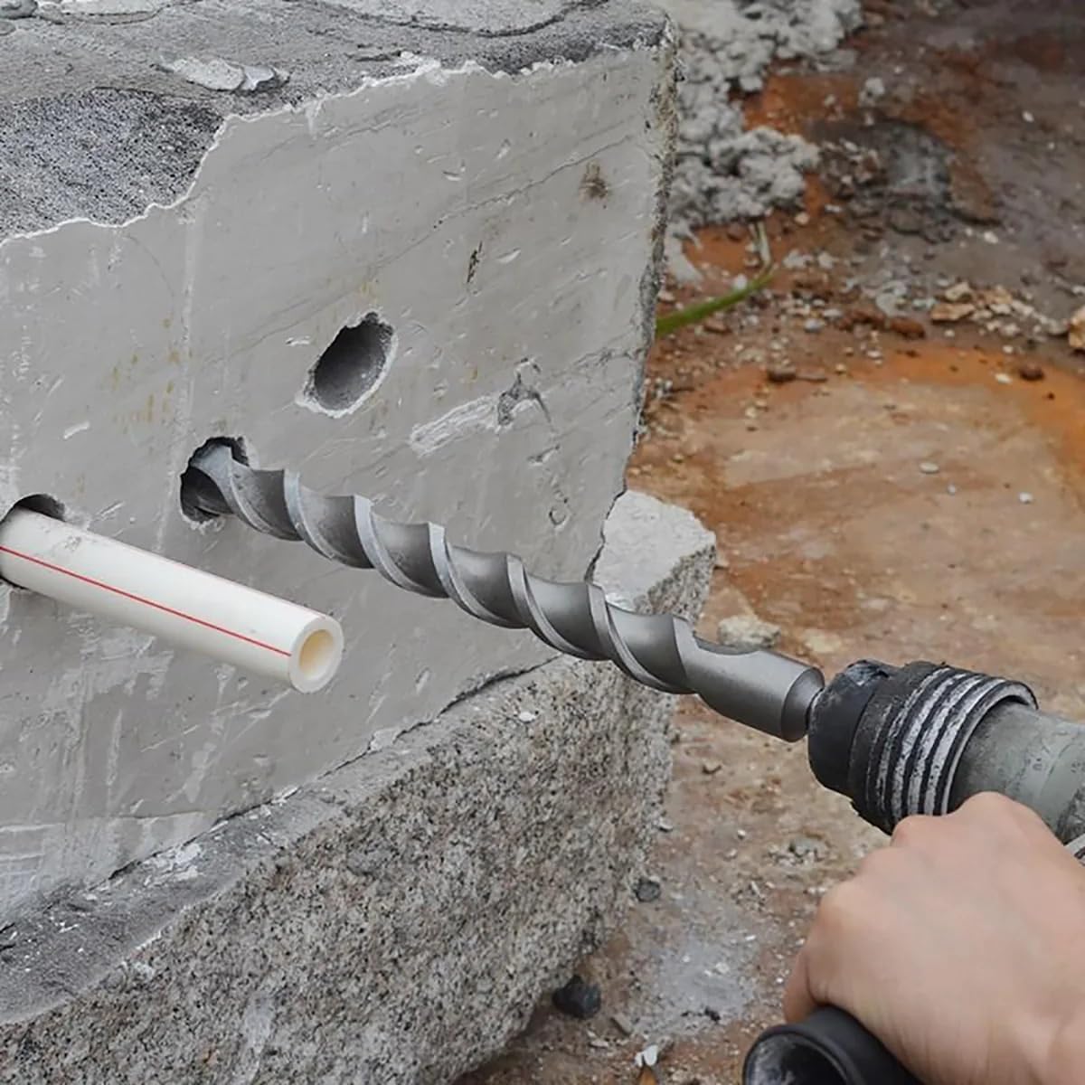 Wiertło Udarowo-obrotowe Sds Plus O Długości 700 Mm, Bardzo Długie, 10–25 Mm, Wiertła Krzyżowe Z Węglików Spiekanych Do Cegły, Kamienia I Betonu, SDS PLUS, 14mm x 700mm