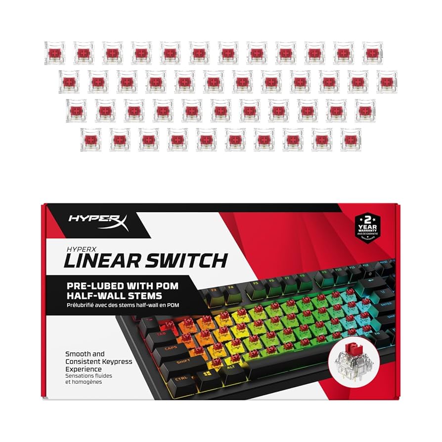 switch5点セット‼️ Amazon.co.jp: HyperX メカニカル キーボードスイッチ リニア 赤
