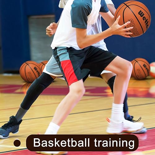 Miniatura 5 de Wettarn Rubber Training Basketball with Pump Street Ball Made for Teens Adults Indoor and Outdoor Game Gym Training Competition Basketball Games