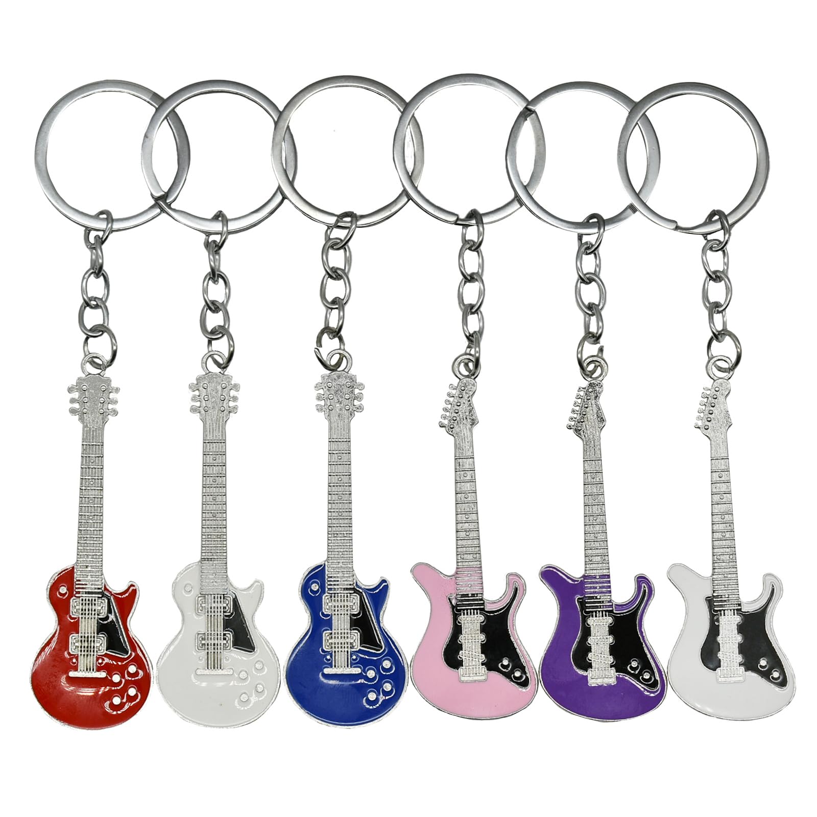 Guitar 音楽ギタートーンロックミュージックキーホルダーキーリング G2 Amazon.co.jp: Pinenjoy 6個 ギターキーチェーン かわいいベース