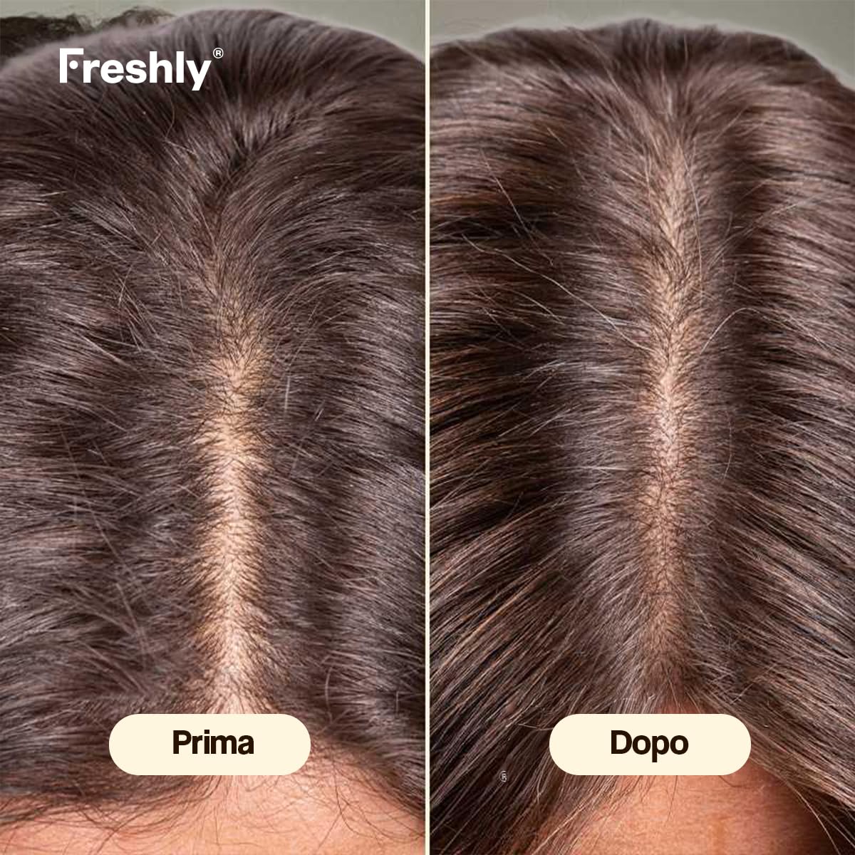 Freshly - Pack Densificante Capillare – Routine Naturale per Volume e Densità dei Capelli – Spray Riparatore + Siero Anti-Caduta – Rafforza, Idrata e Protegge – Formula 99% Naturale