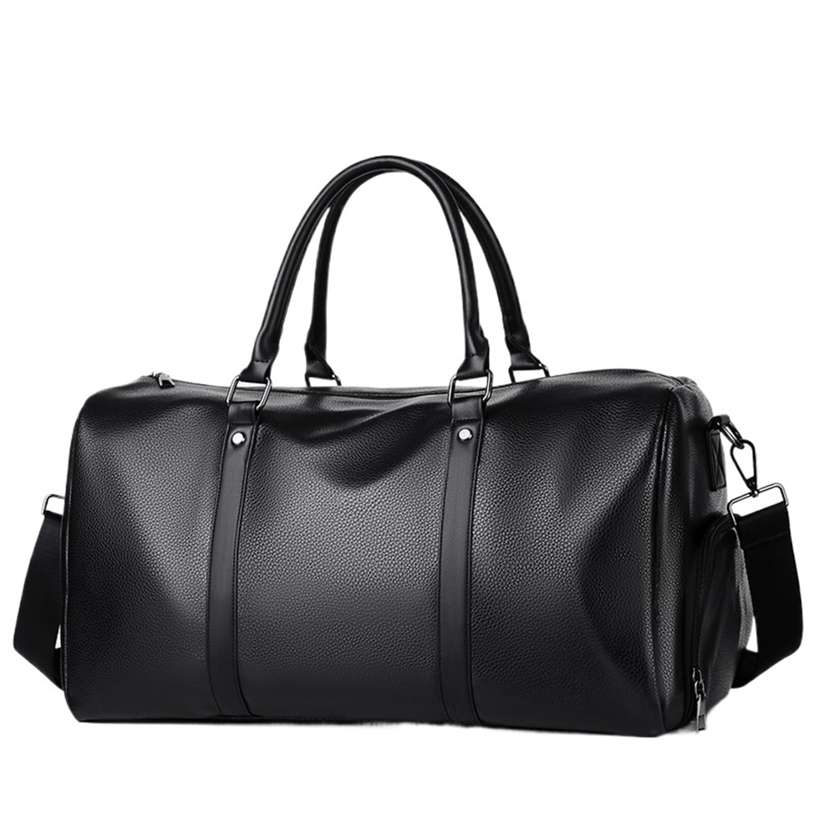 Borse da viaggio in pelle, borse uomo, grandi valigie, a tracolla casual, a lavoro per Viaggio Palestra(Black)