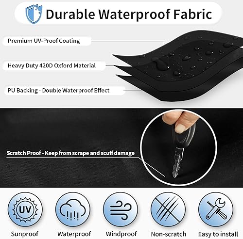 Vista 47 de OutdoorLines Juego de 4 fundas impermeables para neumáticos para exteriores, a prueba de rayos UV, resistente al viento, protector de neumáticos
