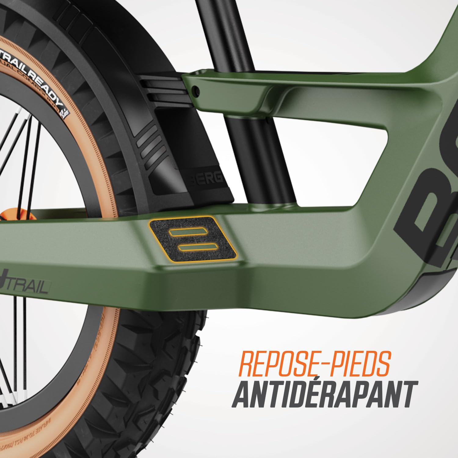 Berg Biky Cross Vélo sans pédales pour Enfants à partir de 2 Ans, Roues 30,5 cm, Frein à Main, Design sûr et léger, réglable pour la Croissance