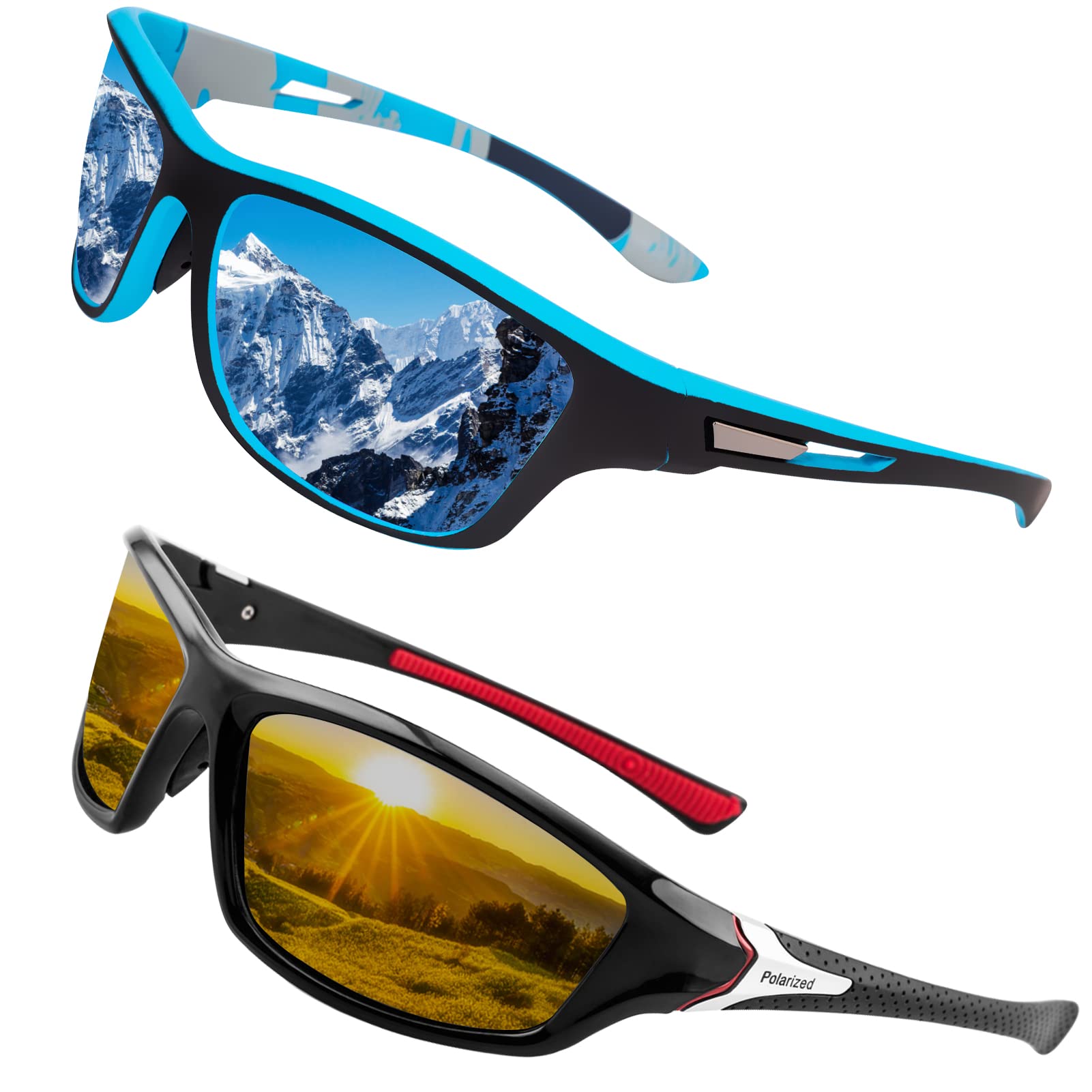 Polarized Sports Sunglasses for Men Fishing Sun Glasses Mixed Style UV Protection Fan Sports Sunglasses