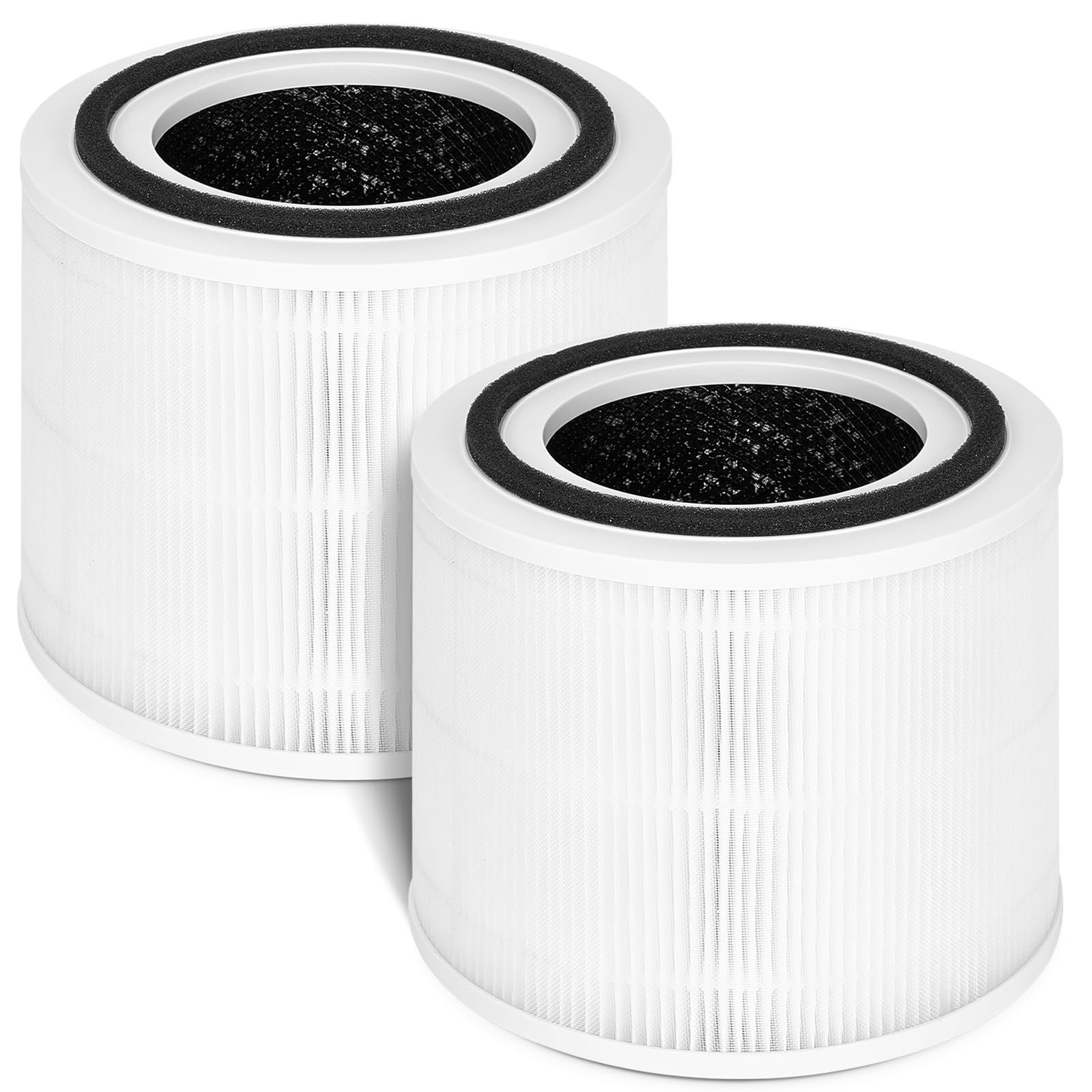 Fil-fresh 2-Pack True HEPA Replacement Filter, Compatible with PuroAir 240 Air Purifier, 3-in-1 True HEPA Filter with Activated Carbon Filter, Reduce Dust, Pollen, Odor, and Smoke