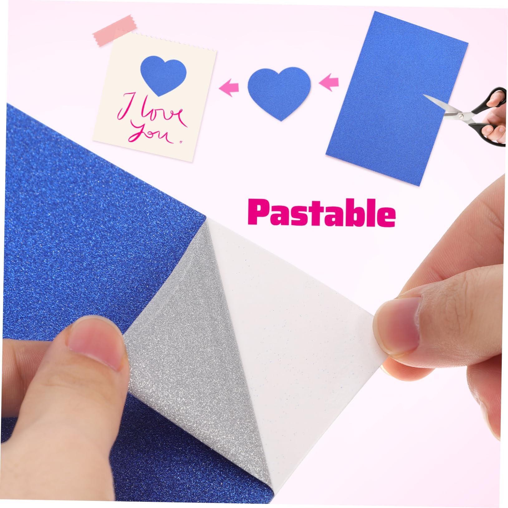 Glitter Cardstock 60 Fogli, Cartoncino 250g, Misto | Resistente allo Strappo, Facile da Piegare, Effetto Glitter, Resistenza allo Sbiadimento Colore Casuale