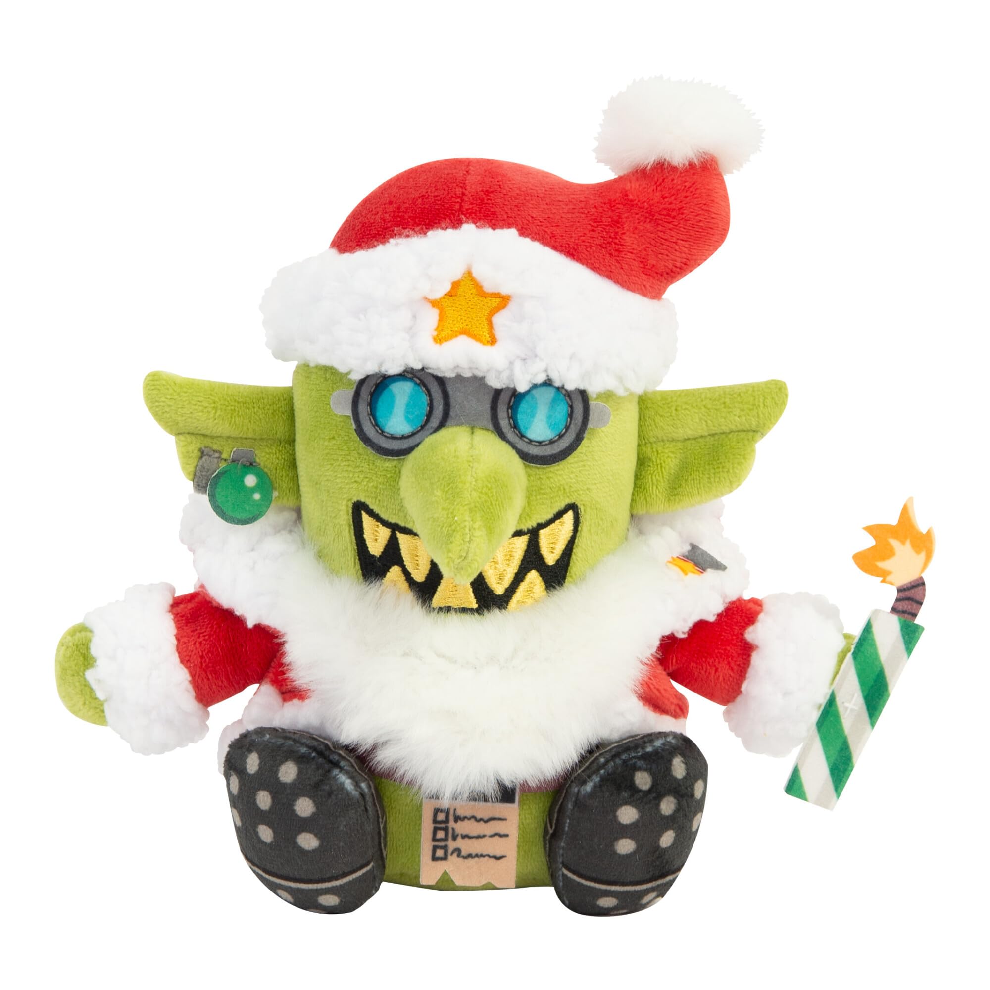 TOMY Warhammer Da Red Gobbo Plush, Collectable Soft Toy for Teens and Adults Warhammer 40,000 Festive Goblin Figure