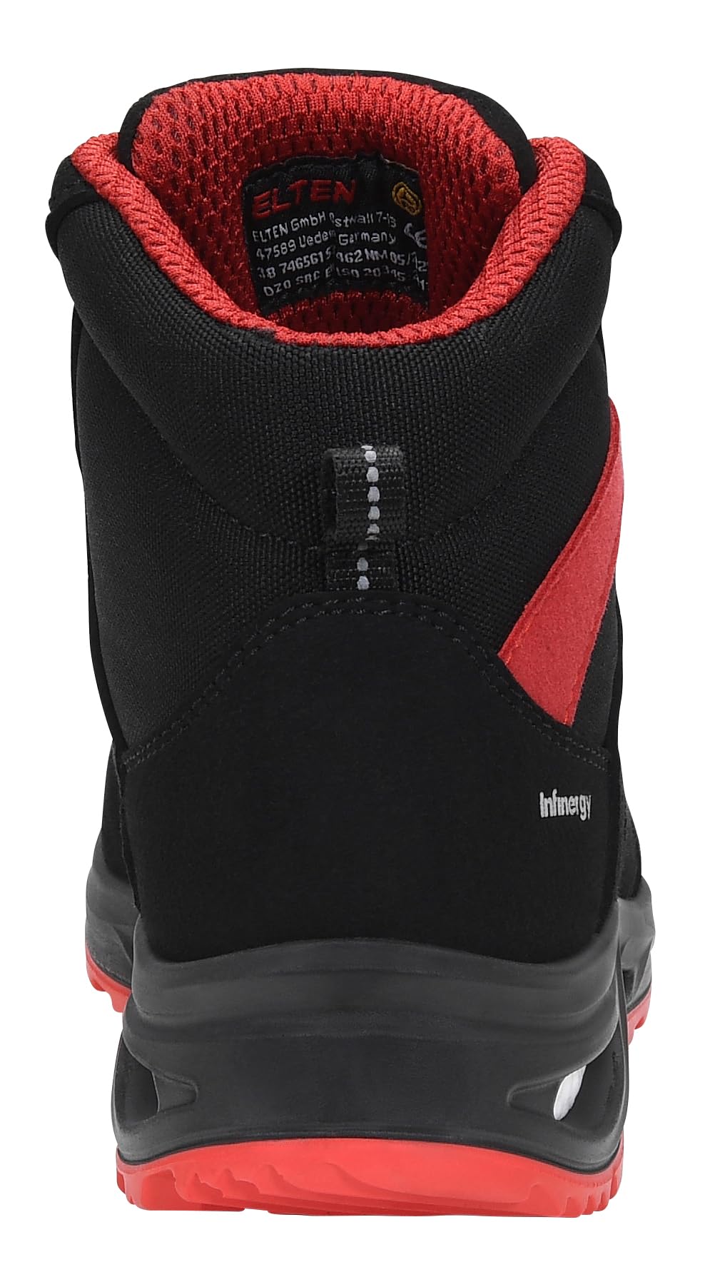ELTEN HANNAH XXTL BOA black-red Mid ESD S3S | Sicherheitsschuhe für Damen & Herren, Stahlkappe, leicht, atmungsaktiv