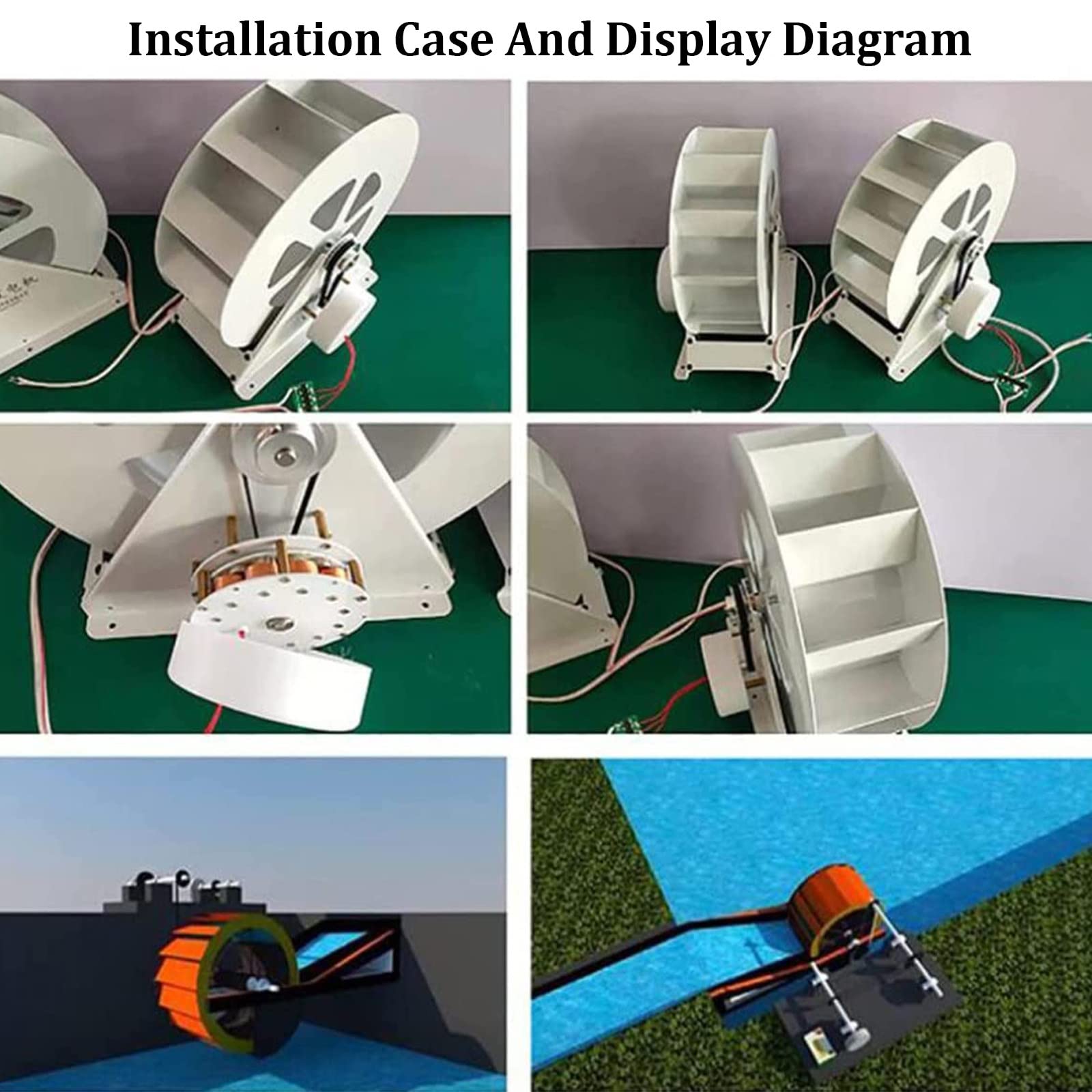 Generatore di turbina idroelettrica da 50 W e 100 W, generatore di elettricità a disco a bassa velocità, generatore di energia eolica e idraulica per esterni, apparecchiature di generazione di illum