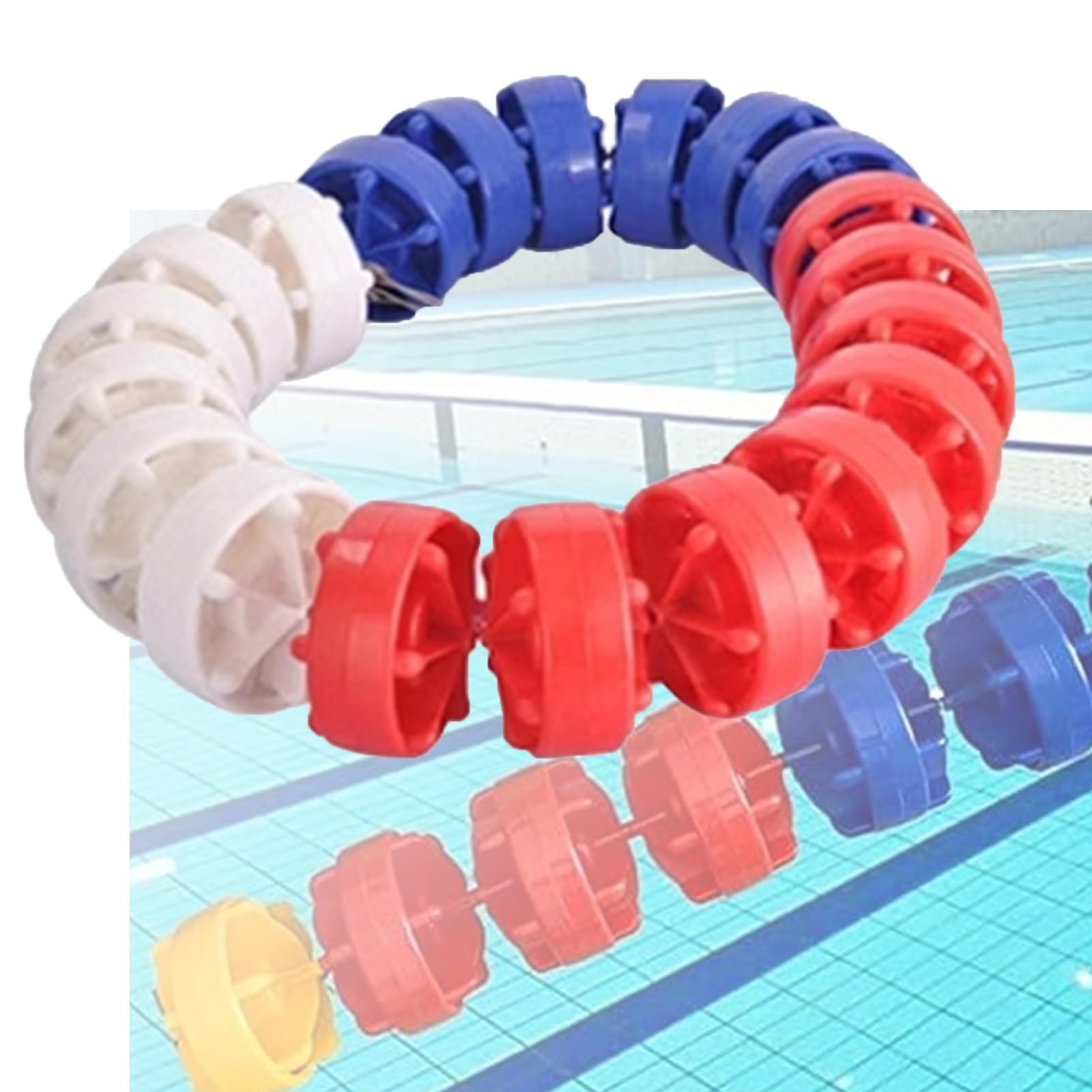 GJMSSMY 3.3ft-40ft Pool Rope Buoy Set - Floating Safety Divider Lane Line for Swim Competitions, Durable Swim Safety Floating Line (12m/40ft) for Pool Use
