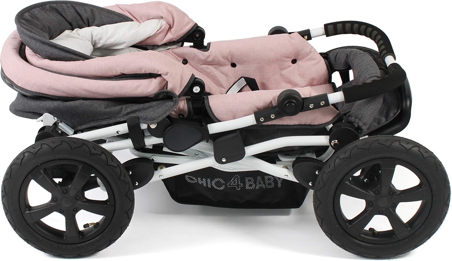 CHIC 4 BABY Viva Combi Stroller shown in its folded, compact state.