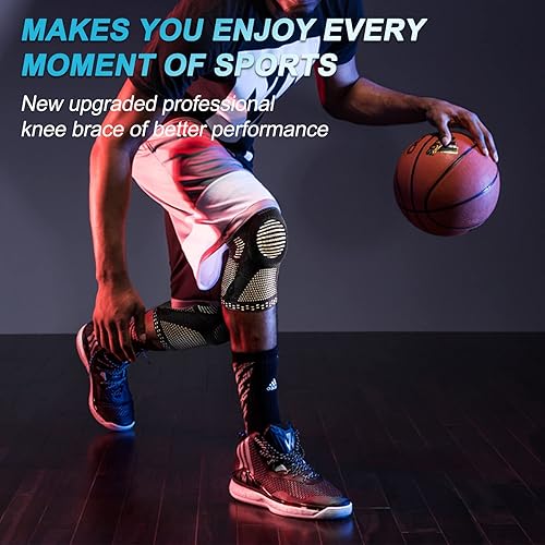 Miniatura 6 de NEENCA - Rodillera profesional de compresión, almohadilla de rótula, estabilizador lateral, para desgarro de menisco, ligamento anterior cruzado,