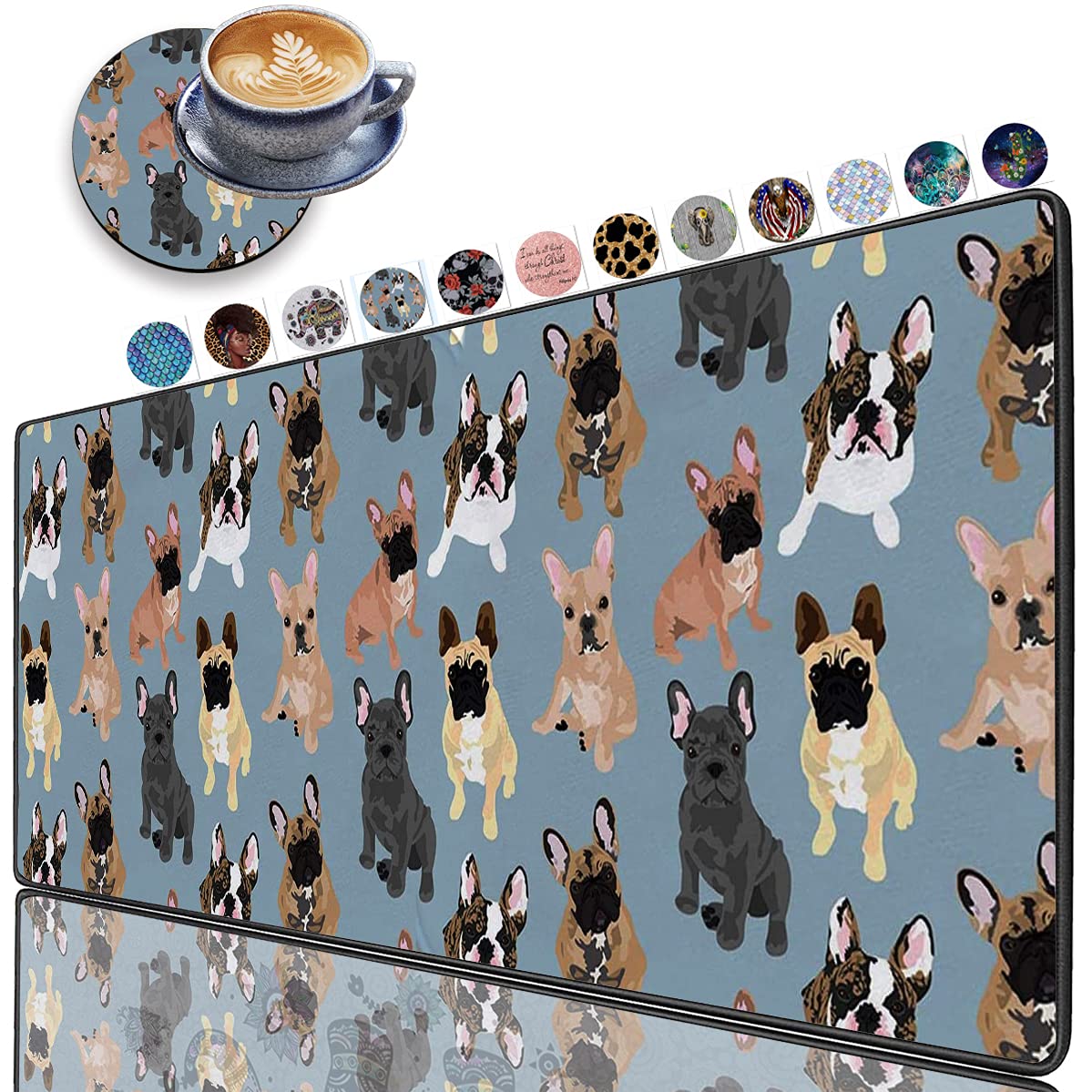 Gorzzt Extended Large Gaming Mouse Pad and Coaster with Stitched Edge 31.5x11.8 inch Non-Slip Rubber Base Mouse Pad, Suitable for OfficeHome Desk