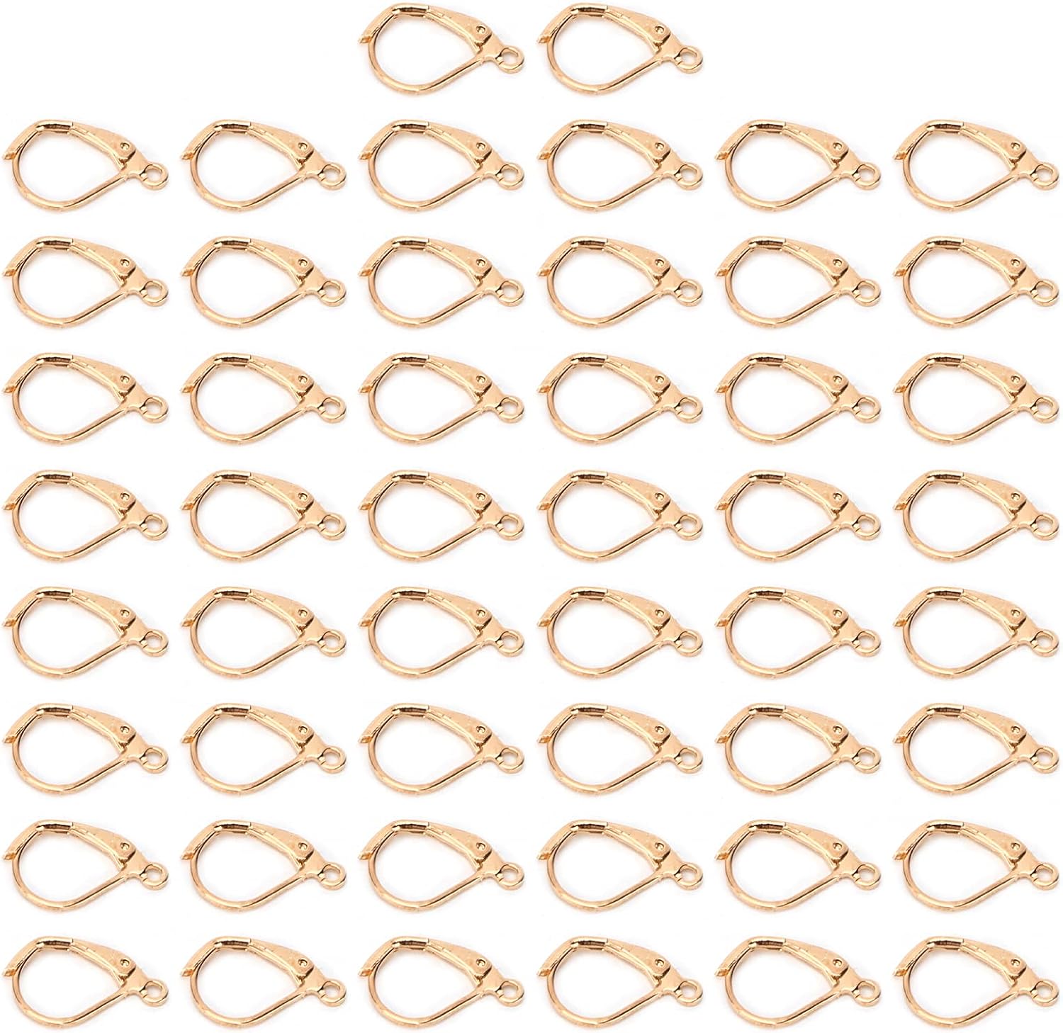 Cryfokt Clip On Earring Hooks, 50Pcs Brass French Ear Wires (KC Gold) image 4