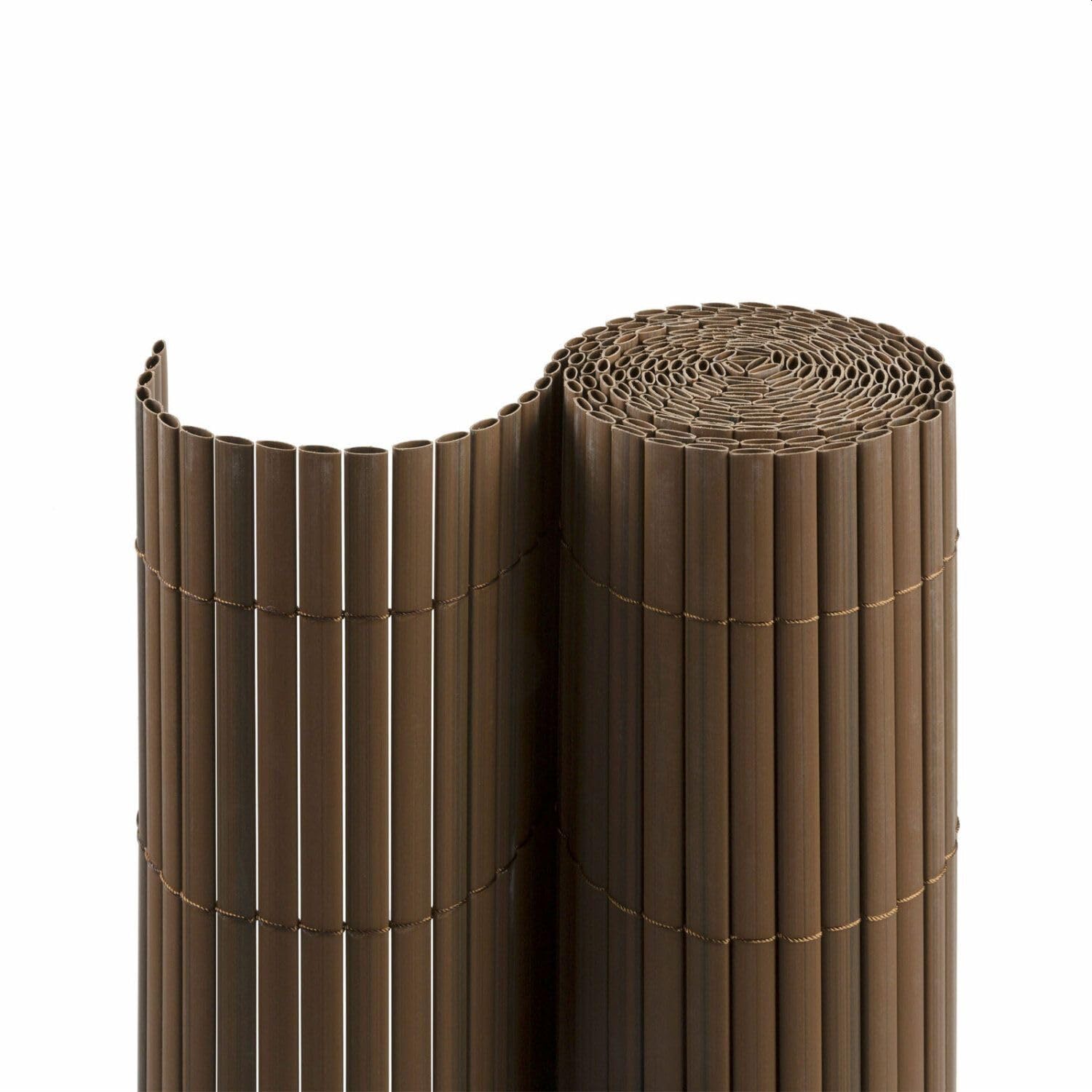 PVC Sichtschutzmatte - braun - 160 x 500 cm - Zaunsichtschutz, Sichtschutzzaun, Balkonverkleidung, Zaunblende