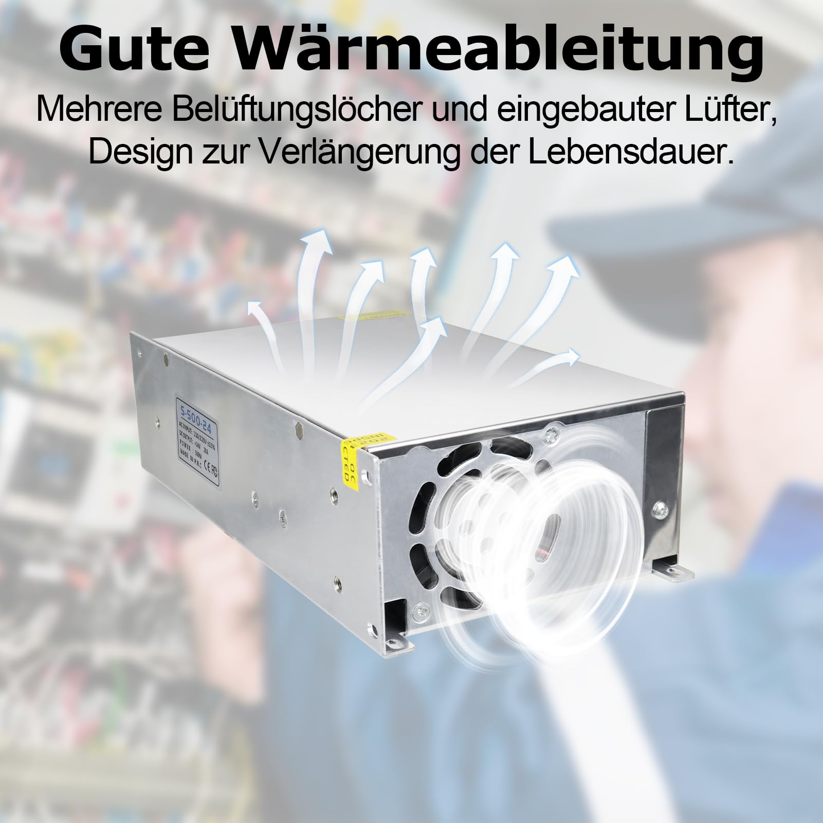 LightingWill Alimentatore di rete 12 V, 41,6 A, 500 W, trasformatore LED, trasformatore AC 230 V a DC, 12 Volt, adattatore trasformatore per strisce LED, stampante 3D, CCTV, illuminazione a LED